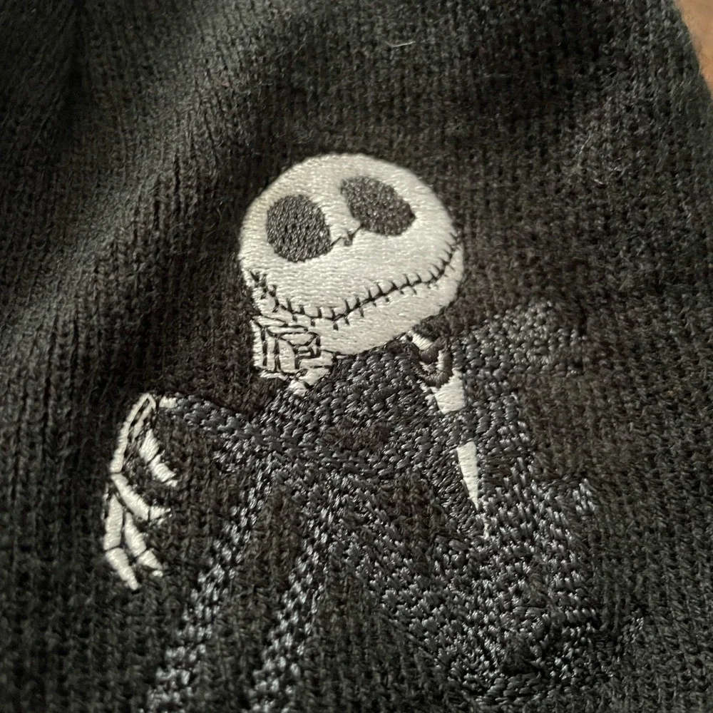 Disney‎ Beanie Unisex OS Black Jack Skellington Nightmare Before Christmas Goth